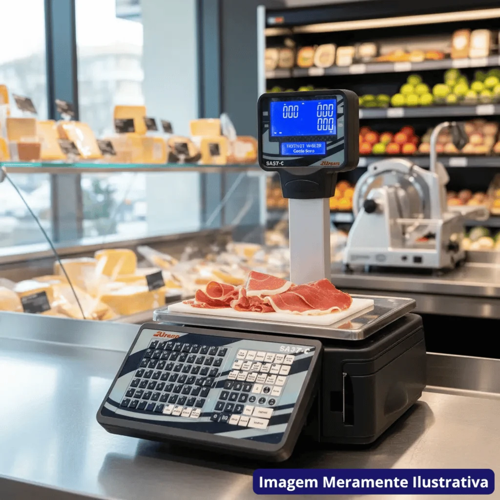 Balança Etiquetadora Computadora 31 kg com Wi-Fi e Display em Torre Urano BA37C Bivolt - imagem 2