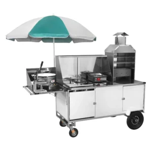 Carrinho 5 em 1 Branco Cefaz BLC33P/GS para Churrasco, Hot Dog, Lanche, Salgado e Batata Frita
