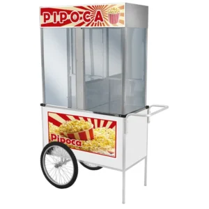 Carrinho de Pipoca Luxo Branco com Rodas de Bicicleta Cefaz BL21RB
