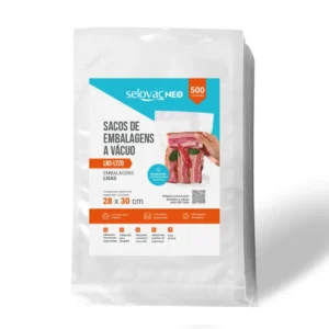 Saco Liso para Seladora a Vácuo com Câmara 28 x 30 cm Transparente Selovac LNS-LT20 - Pacote com 500 Unidades